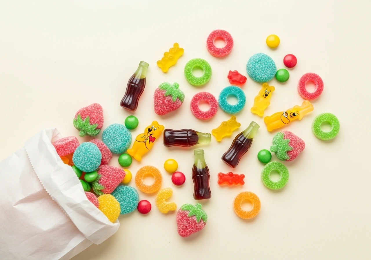 Colourful sweets
